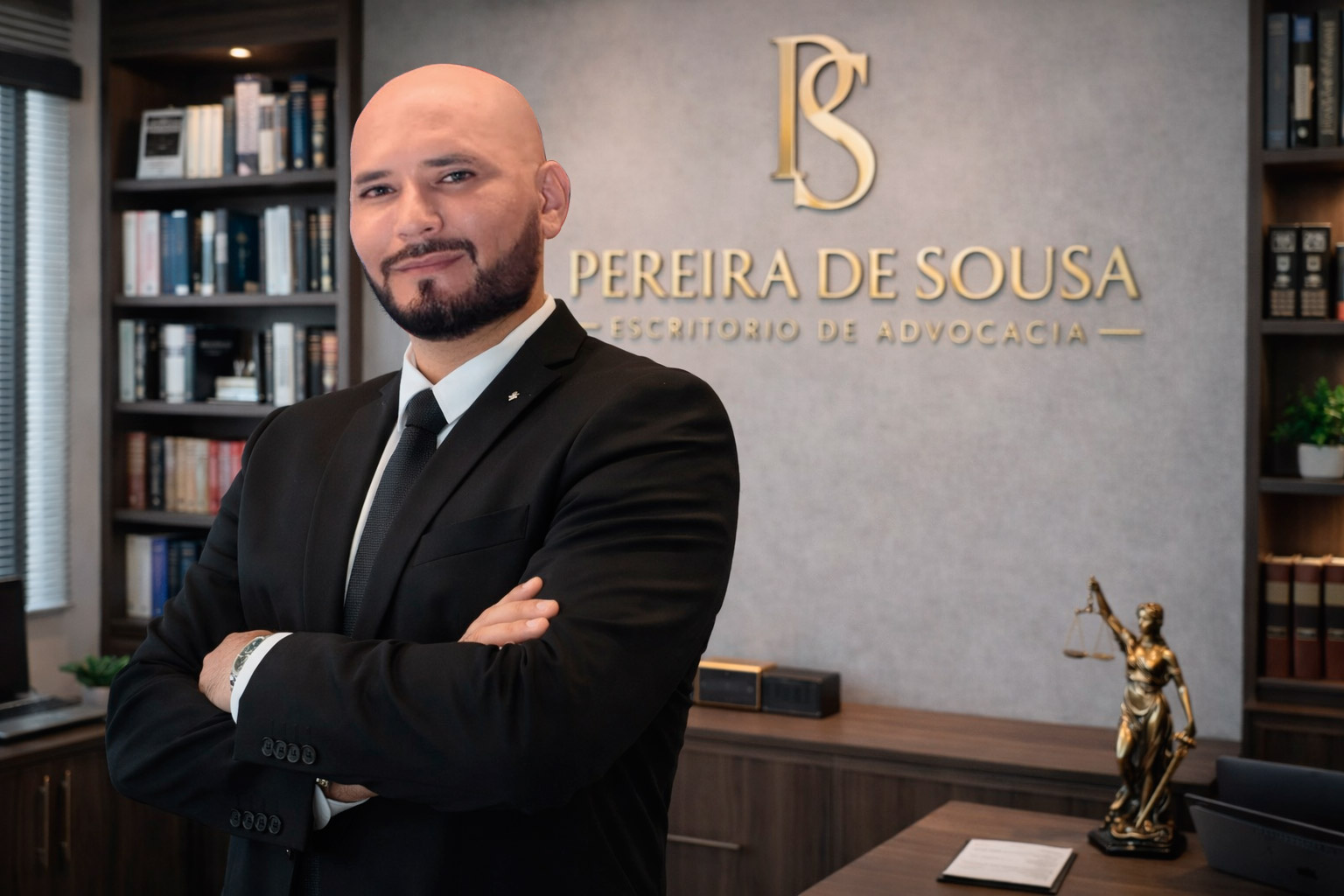 Ambiente jurídico profissional do escritório de advocacia Pereira de Sousa